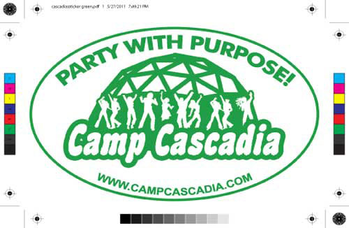 camp cascadia logo flyer brochure portland