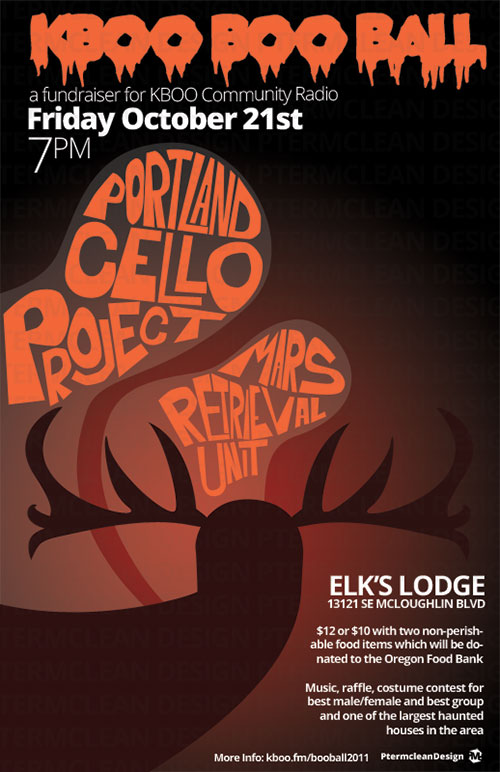 kboo radio portland cello project concert poster